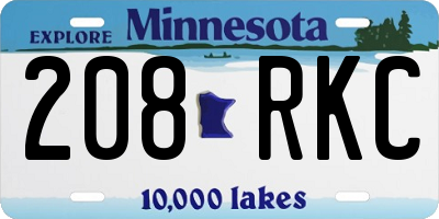 MN license plate 208RKC