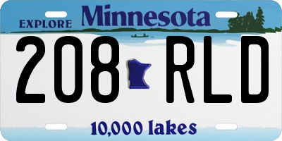 MN license plate 208RLD