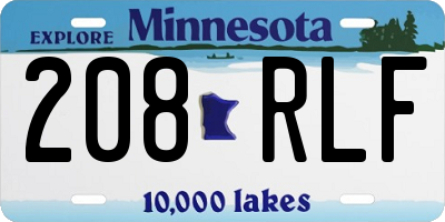 MN license plate 208RLF