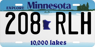 MN license plate 208RLH
