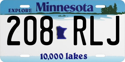 MN license plate 208RLJ