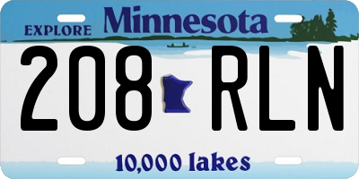 MN license plate 208RLN