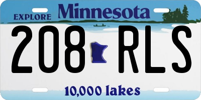 MN license plate 208RLS