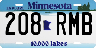 MN license plate 208RMB