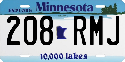 MN license plate 208RMJ