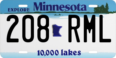 MN license plate 208RML