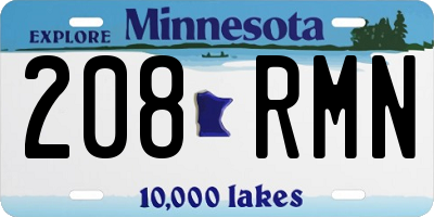MN license plate 208RMN