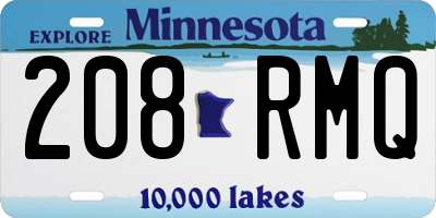MN license plate 208RMQ