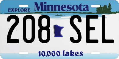 MN license plate 208SEL