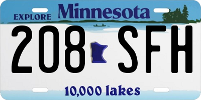 MN license plate 208SFH
