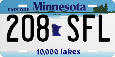 MN license plate 208SFL