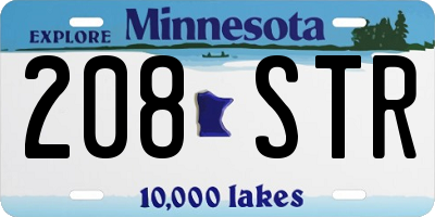 MN license plate 208STR