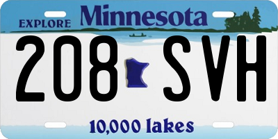 MN license plate 208SVH