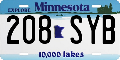 MN license plate 208SYB