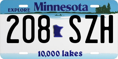 MN license plate 208SZH