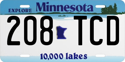MN license plate 208TCD