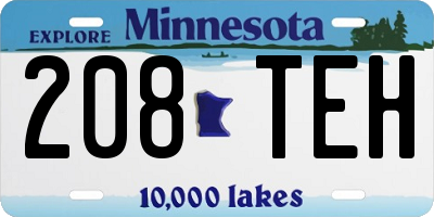 MN license plate 208TEH