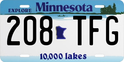MN license plate 208TFG