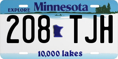 MN license plate 208TJH