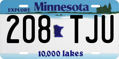 MN license plate 208TJU