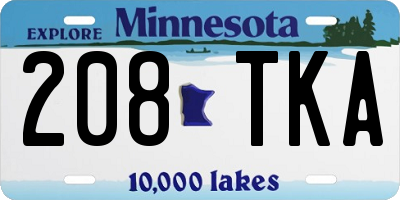 MN license plate 208TKA