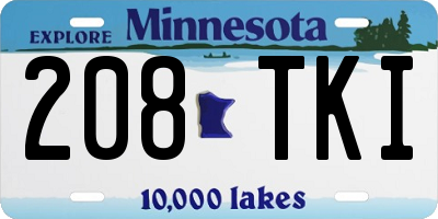MN license plate 208TKI