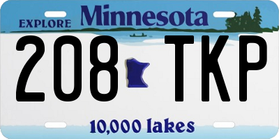 MN license plate 208TKP