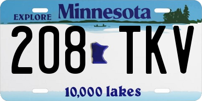 MN license plate 208TKV