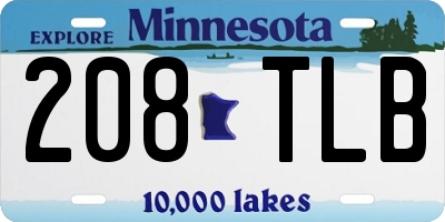 MN license plate 208TLB