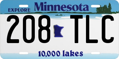 MN license plate 208TLC
