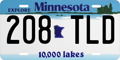 MN license plate 208TLD