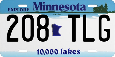 MN license plate 208TLG