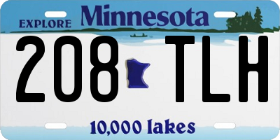 MN license plate 208TLH