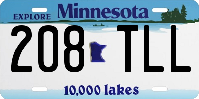 MN license plate 208TLL
