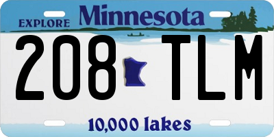 MN license plate 208TLM