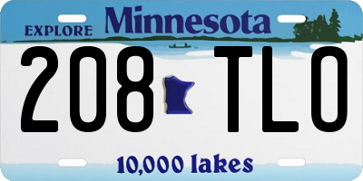 MN license plate 208TLO