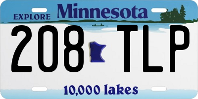 MN license plate 208TLP