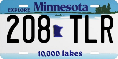 MN license plate 208TLR