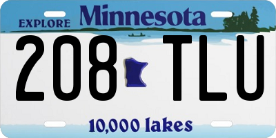 MN license plate 208TLU