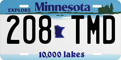 MN license plate 208TMD