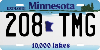 MN license plate 208TMG