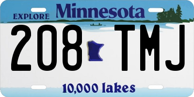 MN license plate 208TMJ