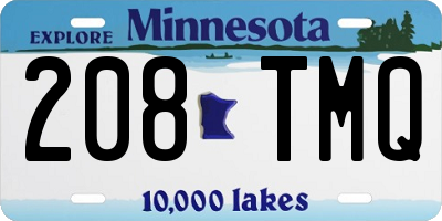 MN license plate 208TMQ