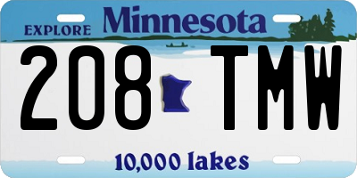 MN license plate 208TMW