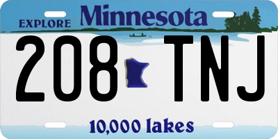 MN license plate 208TNJ
