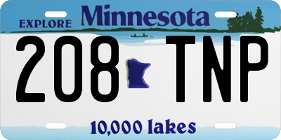 MN license plate 208TNP