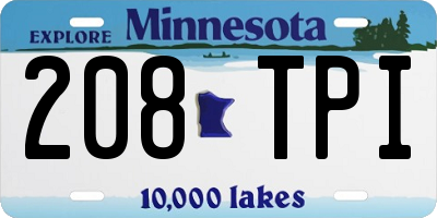 MN license plate 208TPI
