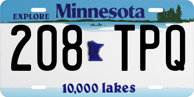 MN license plate 208TPQ