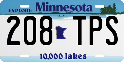 MN license plate 208TPS