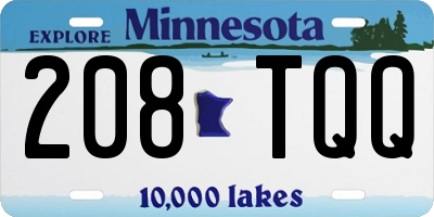 MN license plate 208TQQ